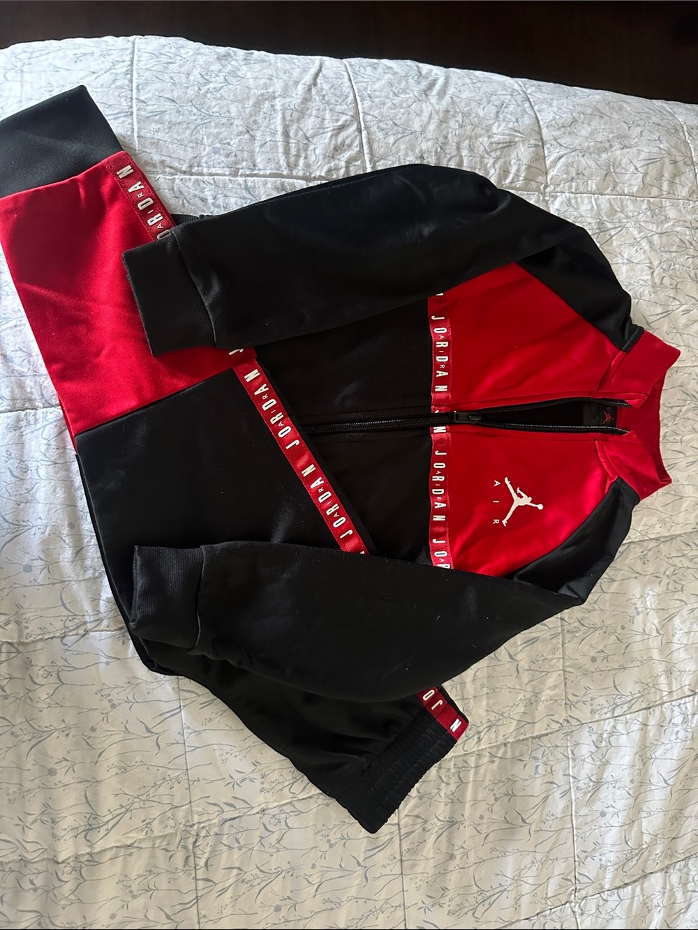 Jordan Black and Red Jumpman Full-Zip Track Jacket
